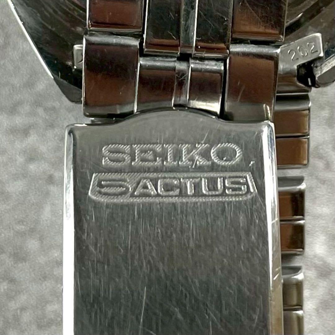 稼働 SEIKO セイコー ファイブアクタス 自動巻時計 純正ベルト シルバー