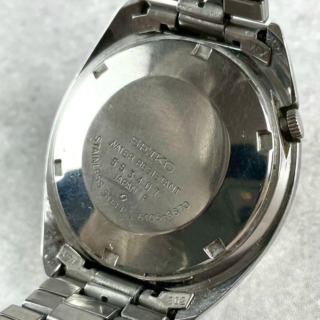 稼働 SEIKO セイコー ファイブアクタス 自動巻時計 純正ベルト シルバー