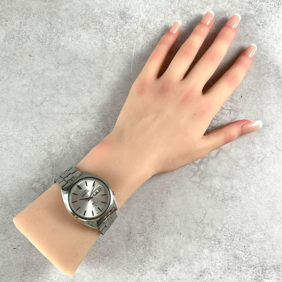 稼働 SEIKO セイコー ファイブアクタス 自動巻時計 純正ベルト シルバー