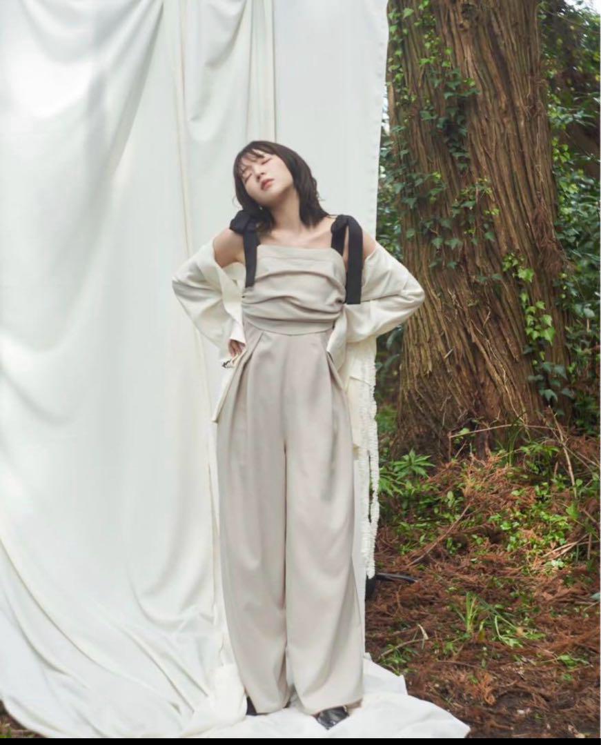サロペット・オーバーオール・オールインワン Andequal ribbon shoulder combinaison ribbon shoulder combinaison andequal