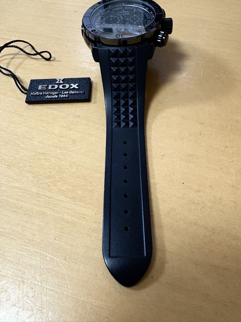 【美品】EDOX クロノオフショア1 10周年200本日本限定黒ダイヤ