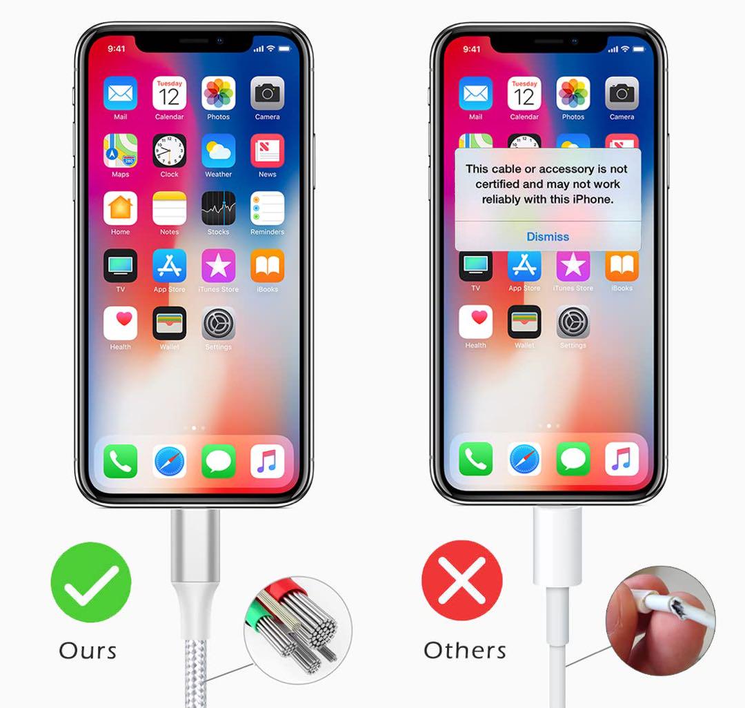 iphone 充電 ケーブル ライトニング 2M 3本セット 充電器 急速充電