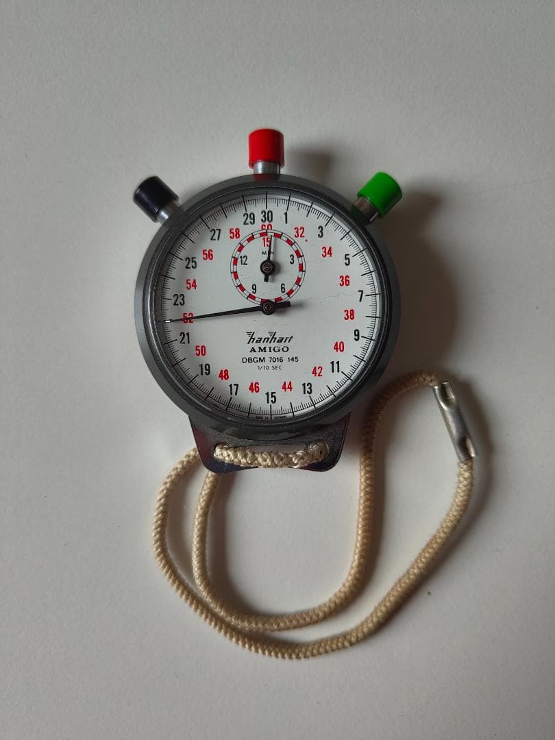 ヴィンテージ HANHART AMIGO ストップウォッチ 真鍮製クロムメッキHanhart