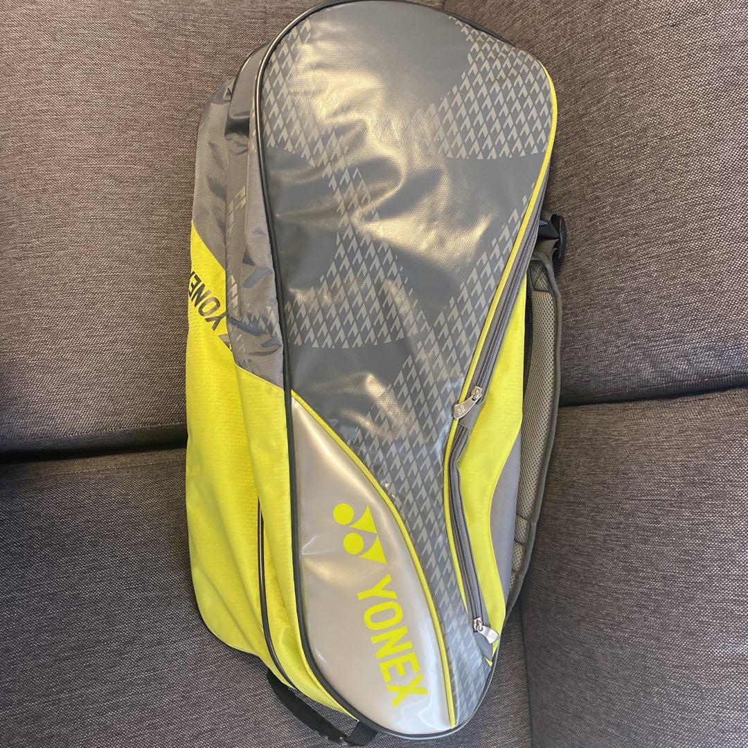 YONEX バドミントンバッグ イエロー/グレー - メルカリ