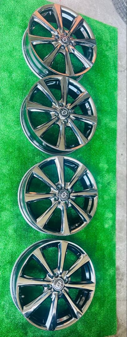 17x5jインチ ブラック/シルバー ホイール 4本セット