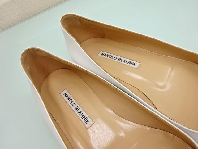 マノロ ブラニク Manolo Blahnik 【BB】フラットシューズ白 38