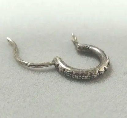 【超貴重】クロムハーツ HOOP TFL SML シルバー ピアス メンズ 超貴重】クロムハーツ HOOP TFL SML シルバー ピアス メンズ