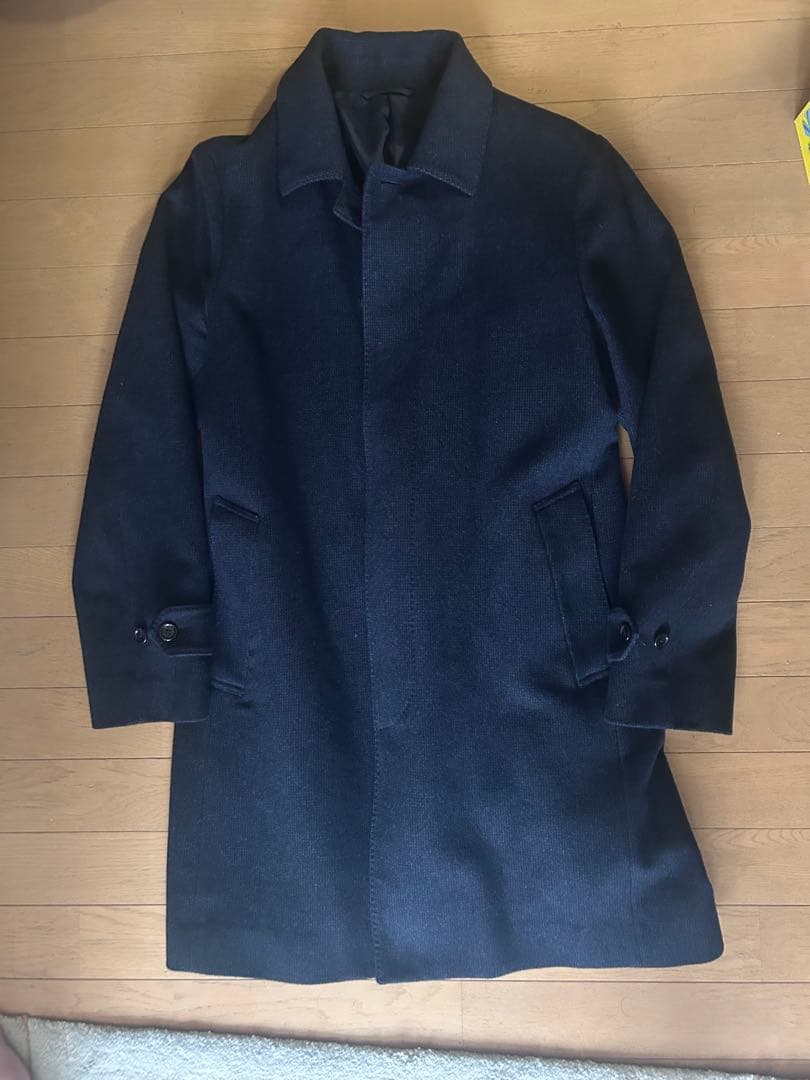 ユナイテッドアローズ ネイビー チェスターコート ウール系L