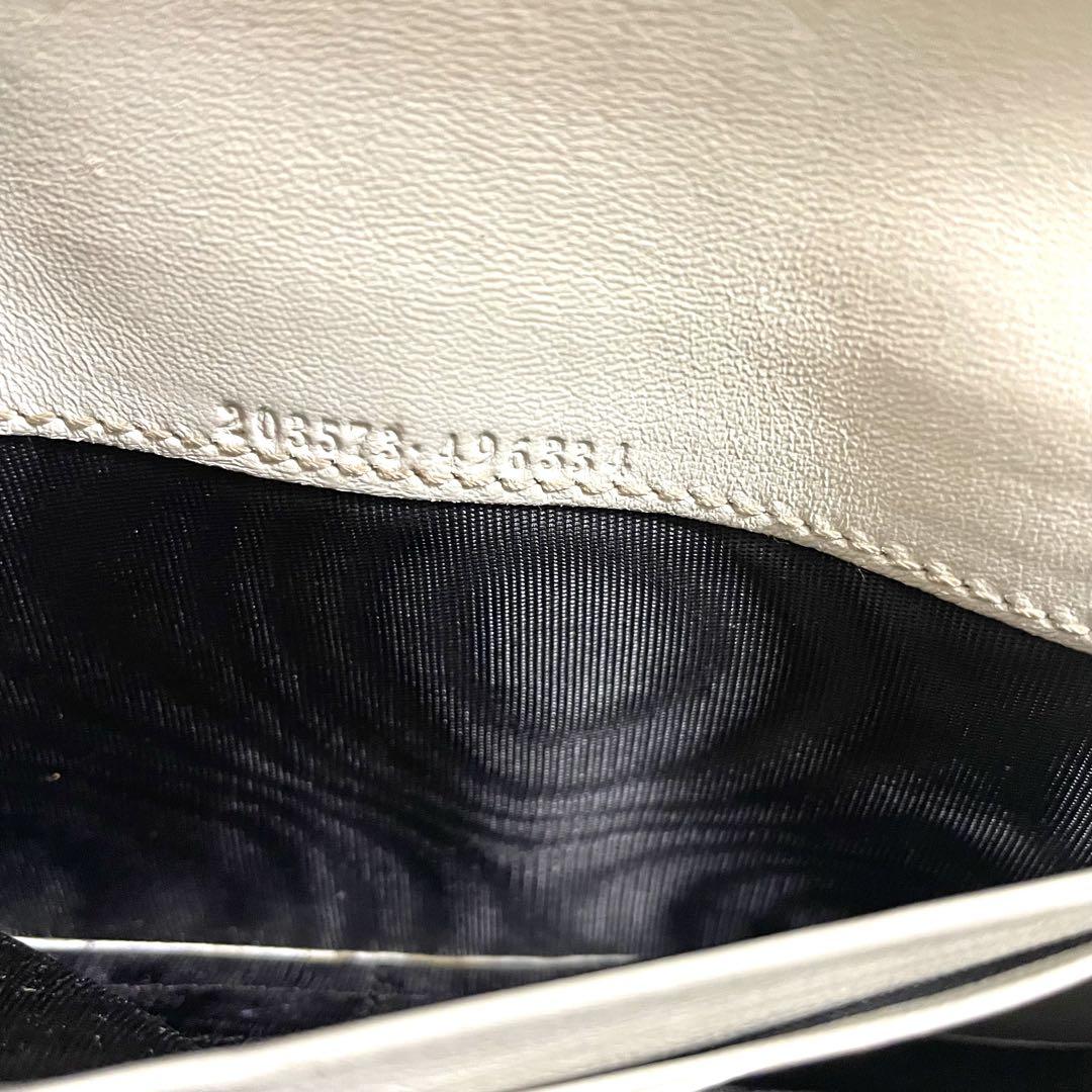 グッチ 長財布 ホワイト グッチシマ レザー レディース財布 GUCCI 財布