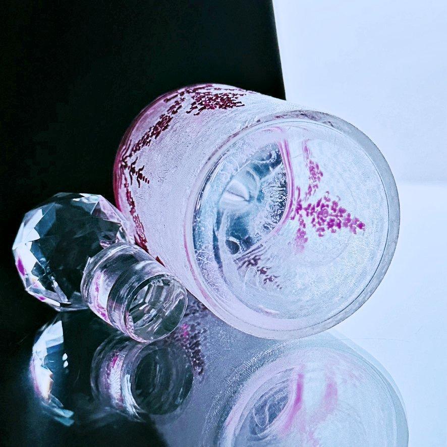 オールドヴァルサンランベール 美しいエッチング バラの香水瓶 【20世紀初頭頃】