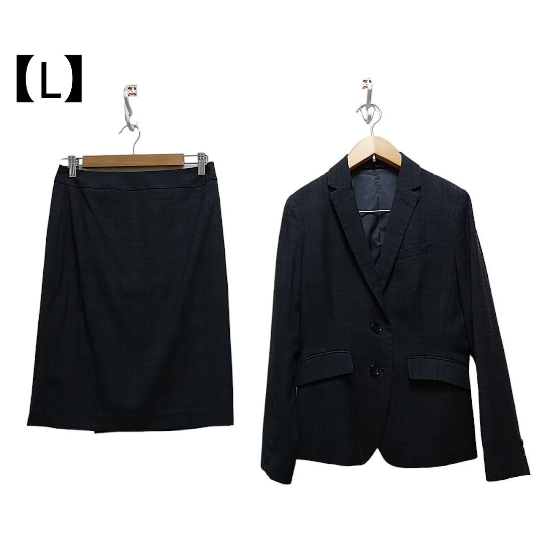 セットアップ Lサイズ グレー チェック