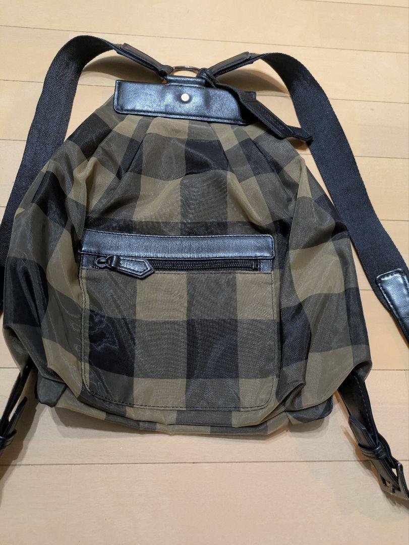 beaudessin ボーデッサン リュック チュール　チェック　軽量　レザー
