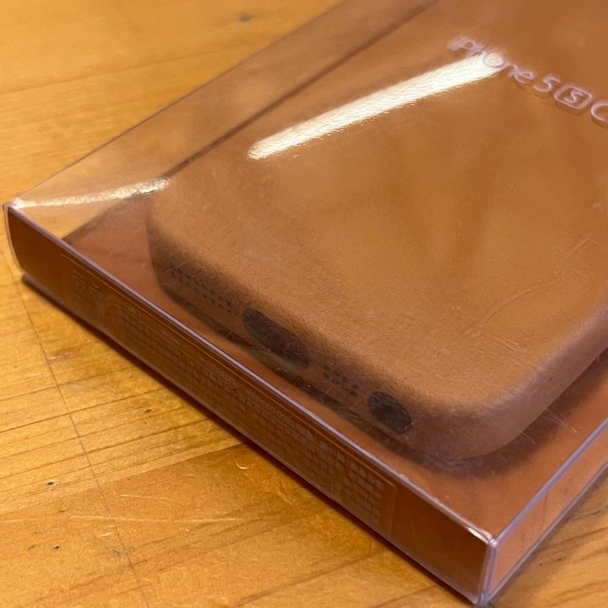 新品Apple純正品iPhoneSE純正ケース☆茶色 レザーケース 純正カバー