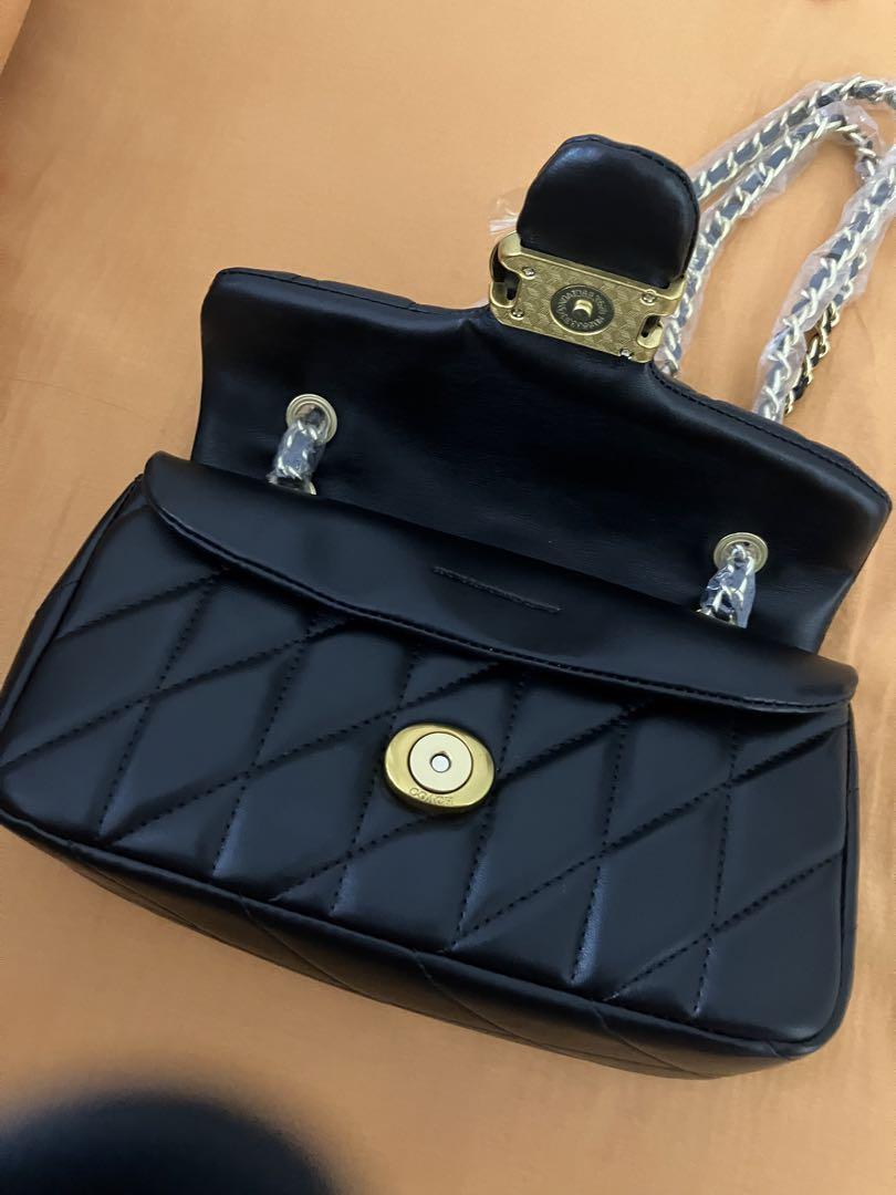 ブラック キルティング バッグ鉴定できません