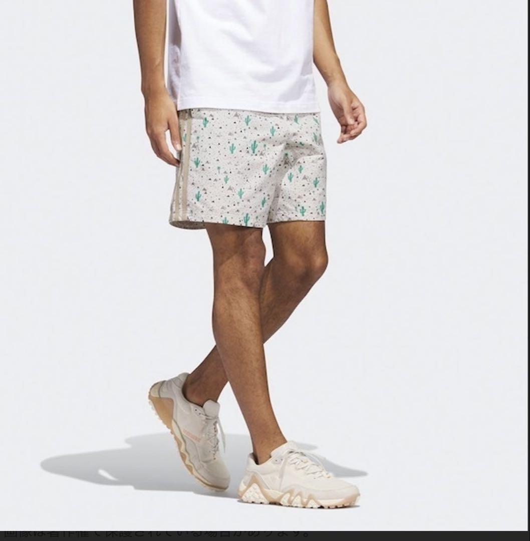 【美品】adidas golf サボテン柄　ハーフパンツ