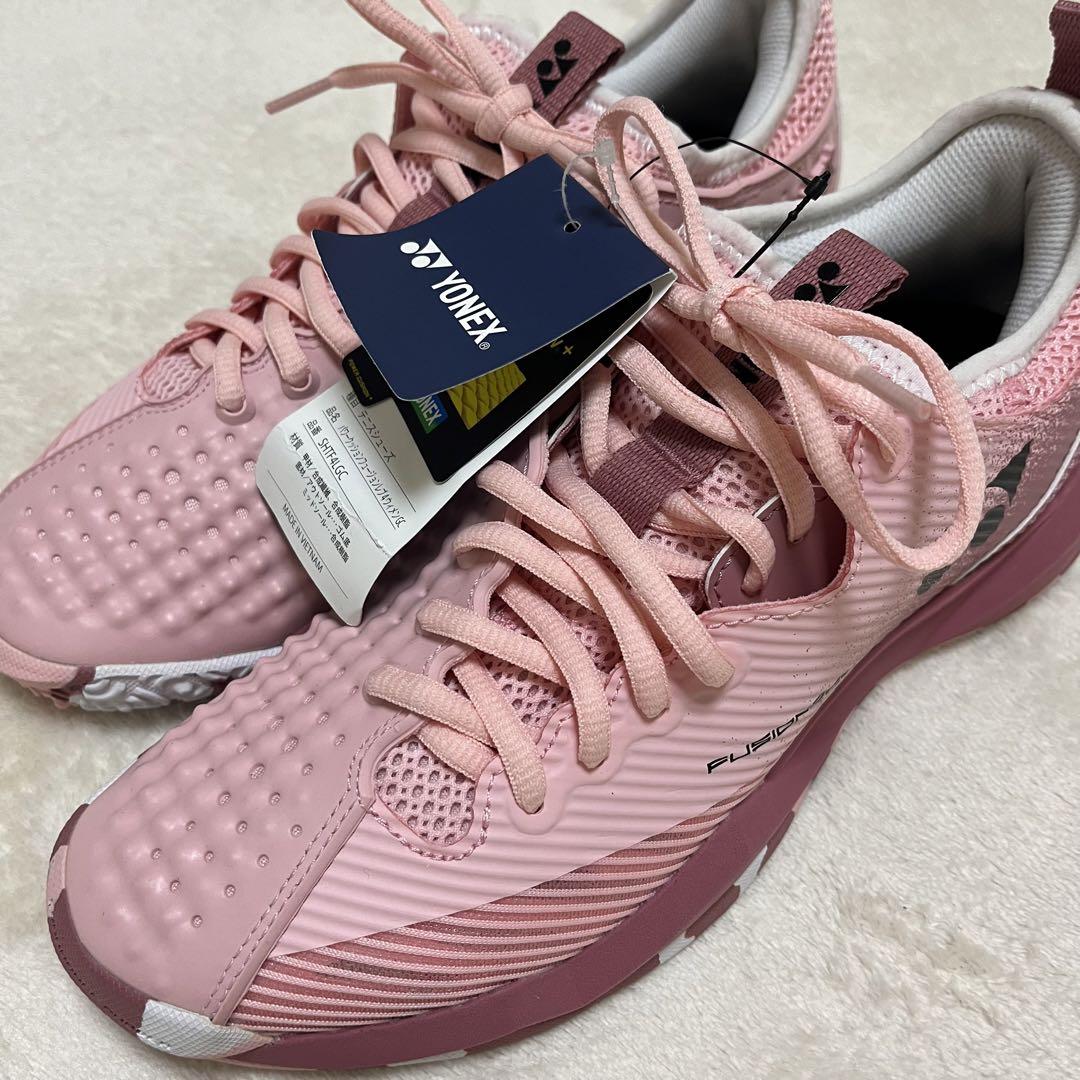 新品】ヨネックス YONEX 細かく テニスシューズ ピンク ウィメン