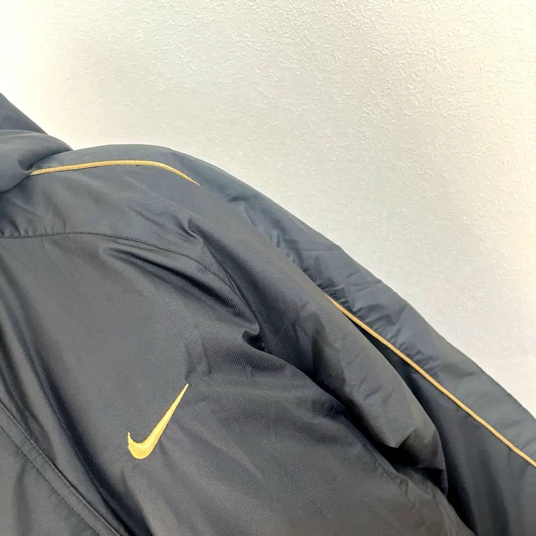 未使用級✨ナイキ　NIKE ロングベンチコート　ブラック　刺繍マーク