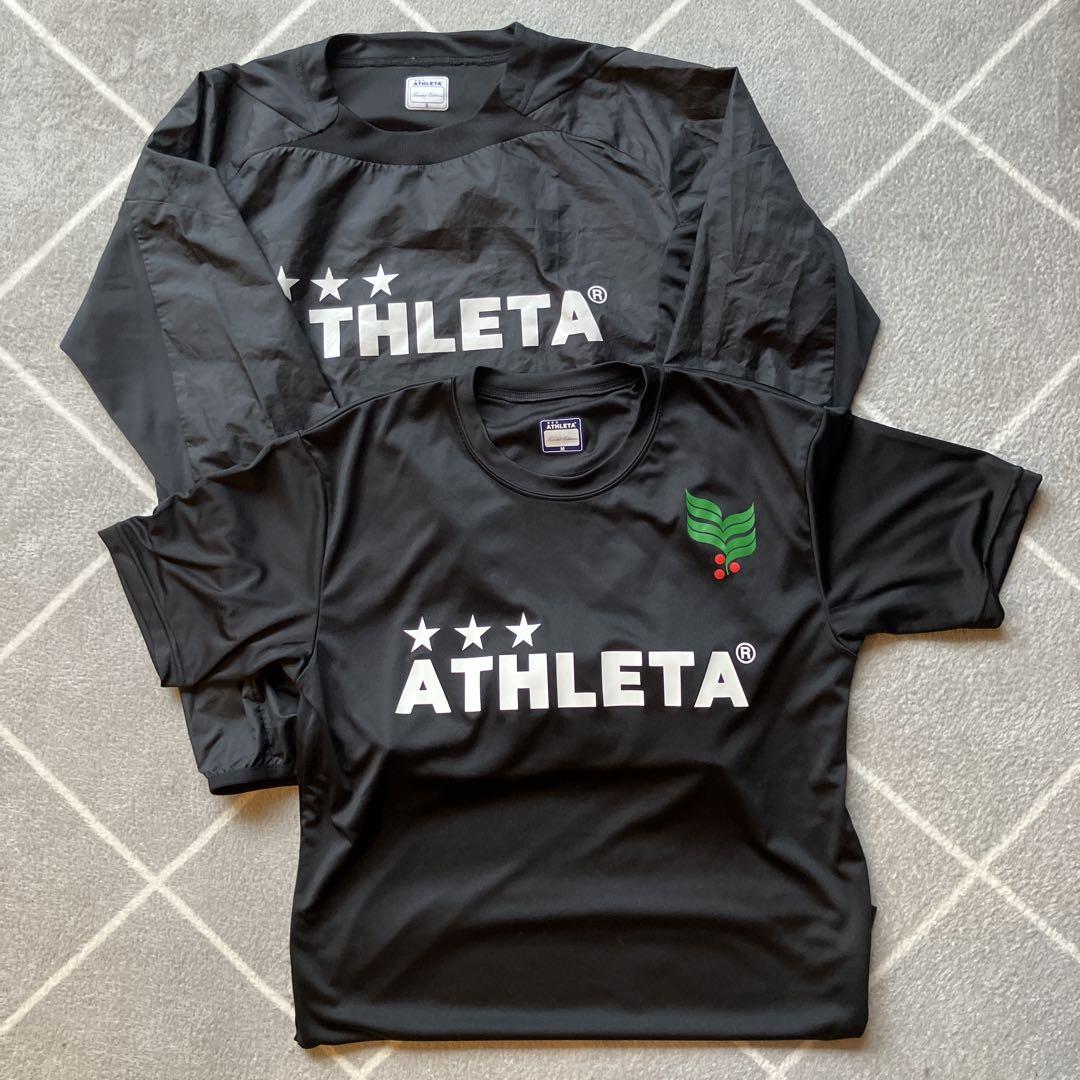 偉大な ATHLETA ブラック ピステ・ウィンドブレーカー Tシャツ セット ウェア
