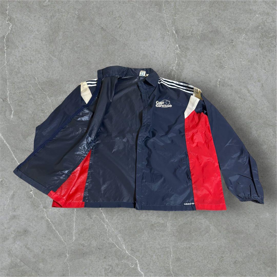 爆売り！ I72】70s メンズ adidasベンテックスナイロンジャケットネイビー赤白 ジャケット・アウター