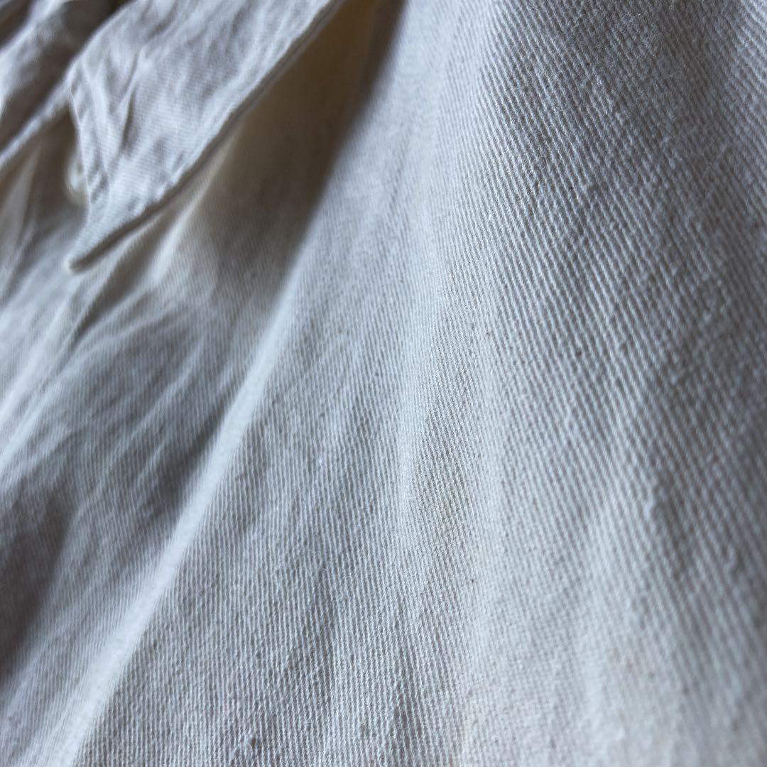 50年代 50's ベルギー軍 ホスピタルコート ステンカラーコート 生成り