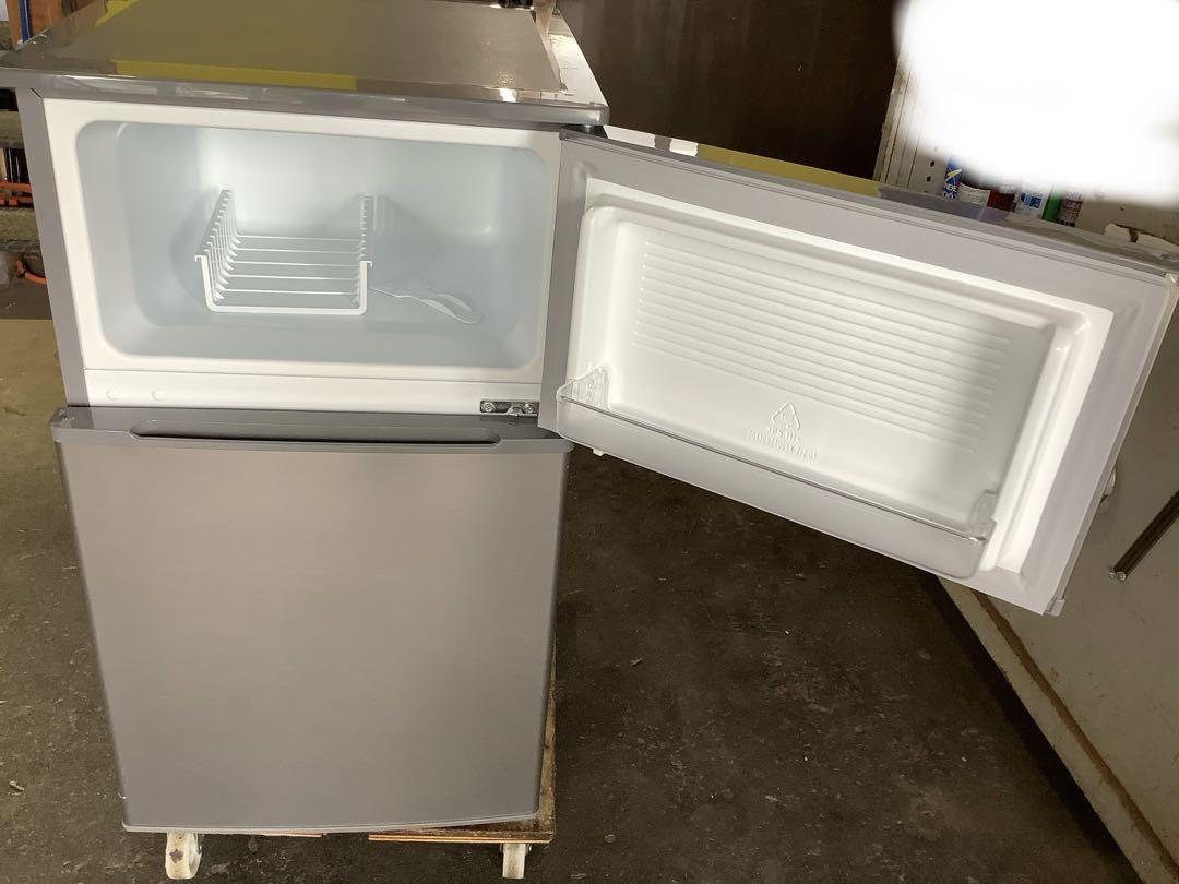 ヤマダ電機 2ドア冷蔵庫 90L YRZ-C09G1 2019年製 シルバー系 ヤマダ電機 2ドア冷蔵庫 90L YRZ-C09G1 2019年製 シルバー系
