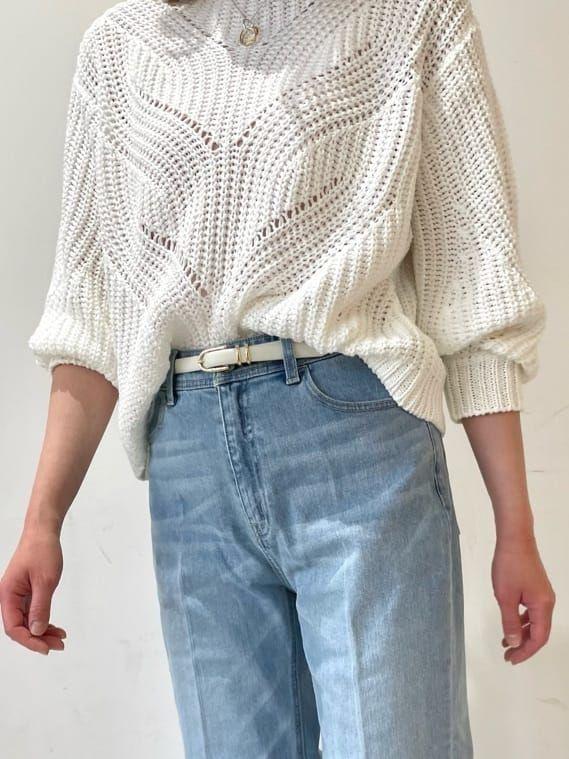 いラインアップ ANNAI 今季美品♪アナイ ストレートデニム ライトブルー♪ パンツ