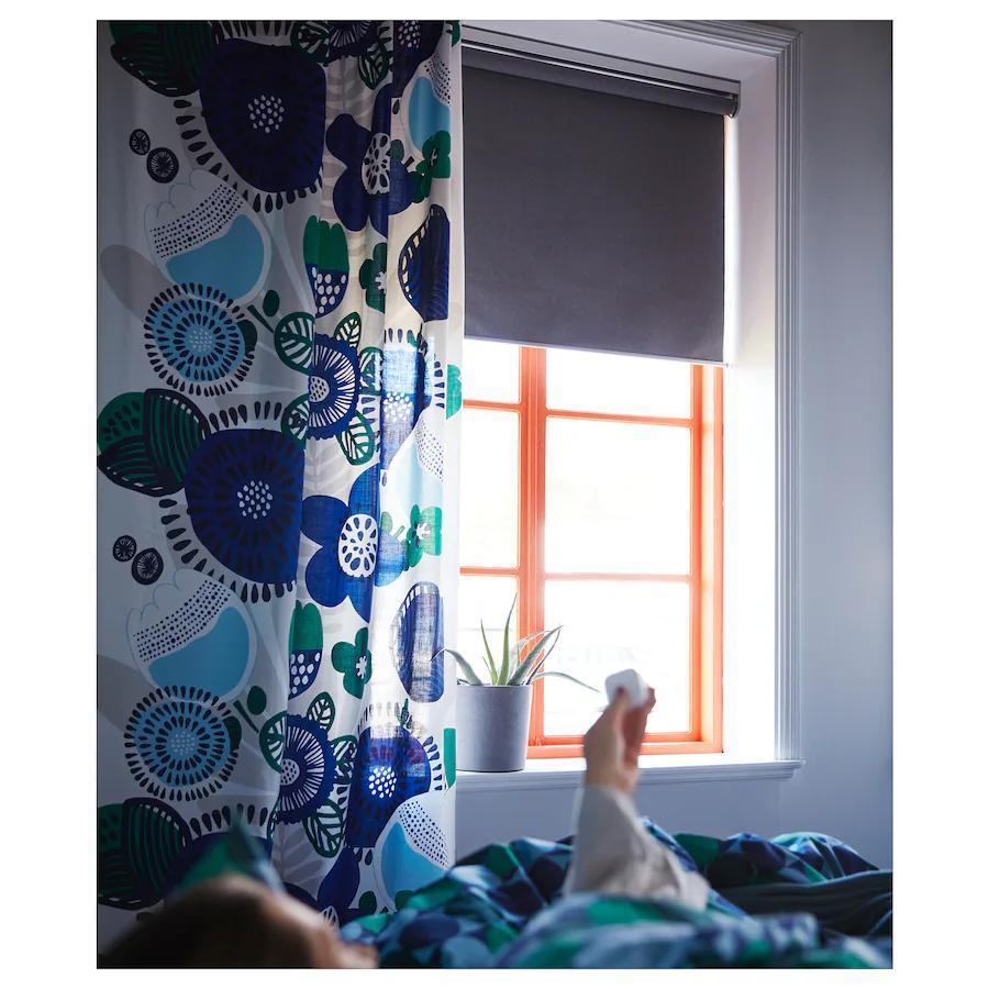 IKEA イケア FYRTURフィルトゥール 80x195cm電動遮光ブラインド