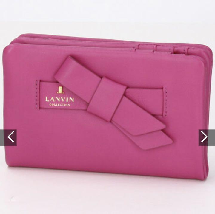 新品未使用 LANVIN ランバン 財布 リボン ピンク