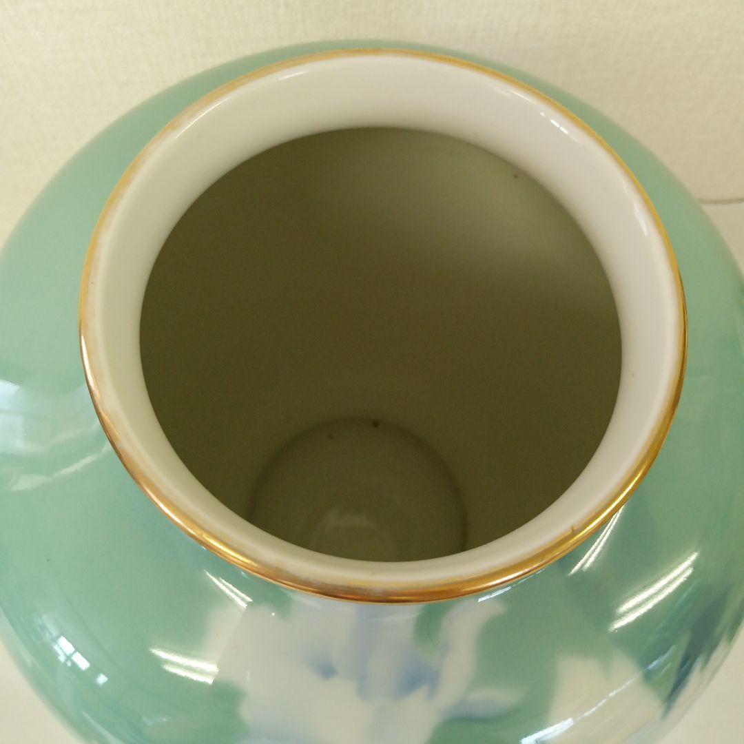 新発売 色絵彩磁 花瓶 深川製磁 白牡丹 8号 宮内庁御用達 有田焼 花瓶・フラワースタンド