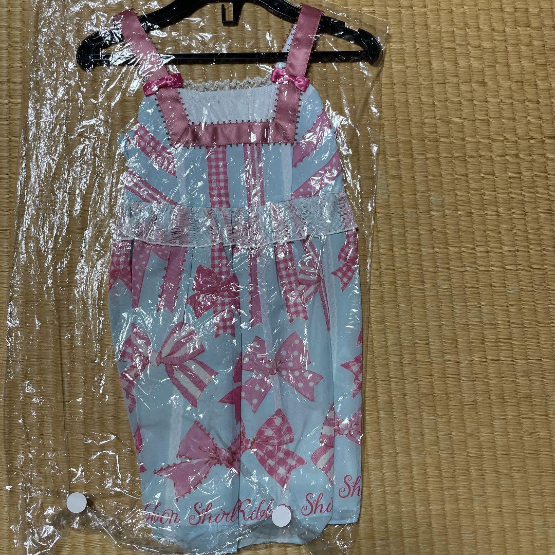 新品 シャーリーテンプル シフォン リボン ジャンパースカート 100