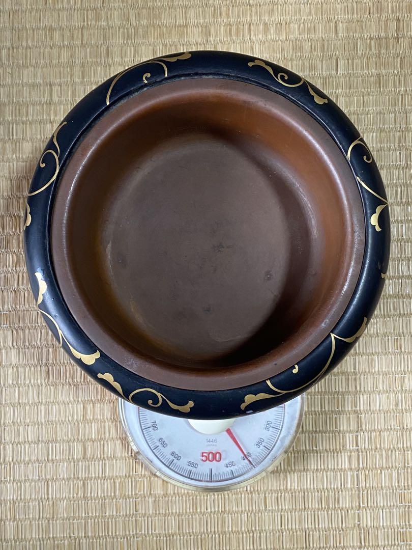 ♦木製 銅器銅製 金彩 唐草模様 火入れ 香炉 漆芸 漆器 伝統工芸品 骨董品