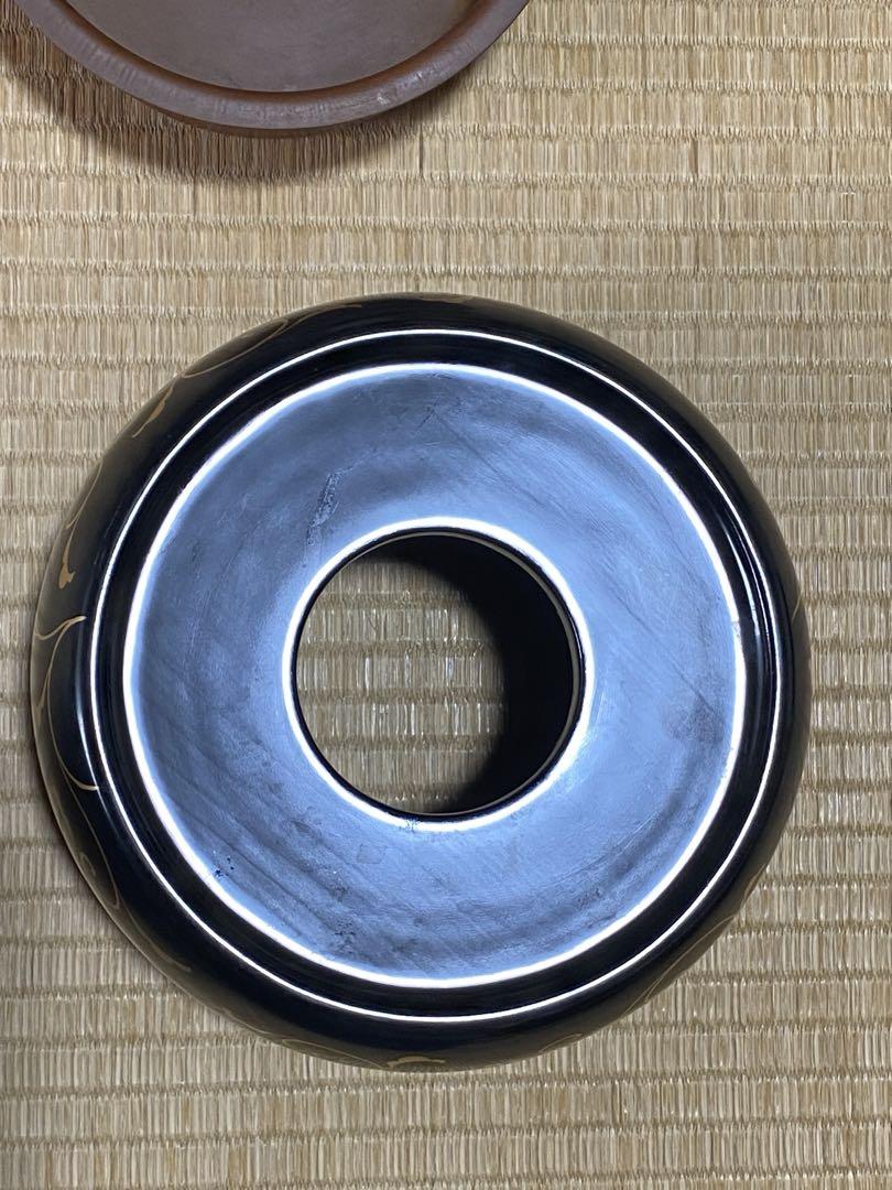 ♦木製 銅器銅製 金彩 唐草模様 火入れ 香炉 漆芸 漆器 伝統工芸品 骨董品