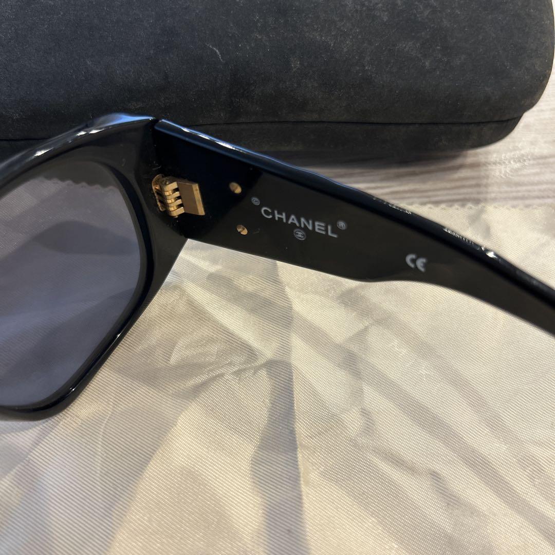 CHANEL ブラック サングラス 01450 マトラッセ　ヴィンテージ　ココ