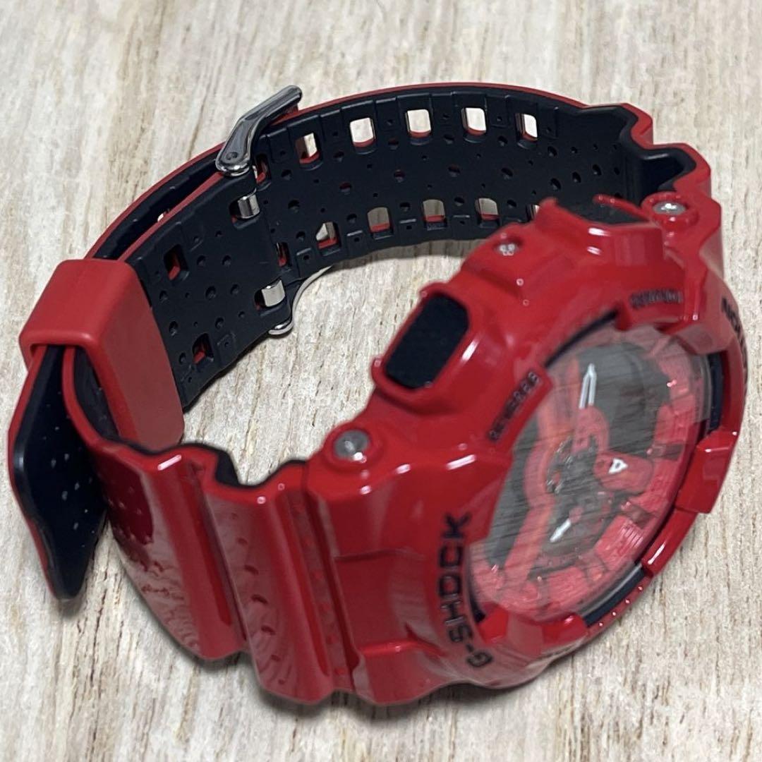 【レア光沢レッド未使用級美品】G-SHOCK GA-110LPAアナデジ電池新品