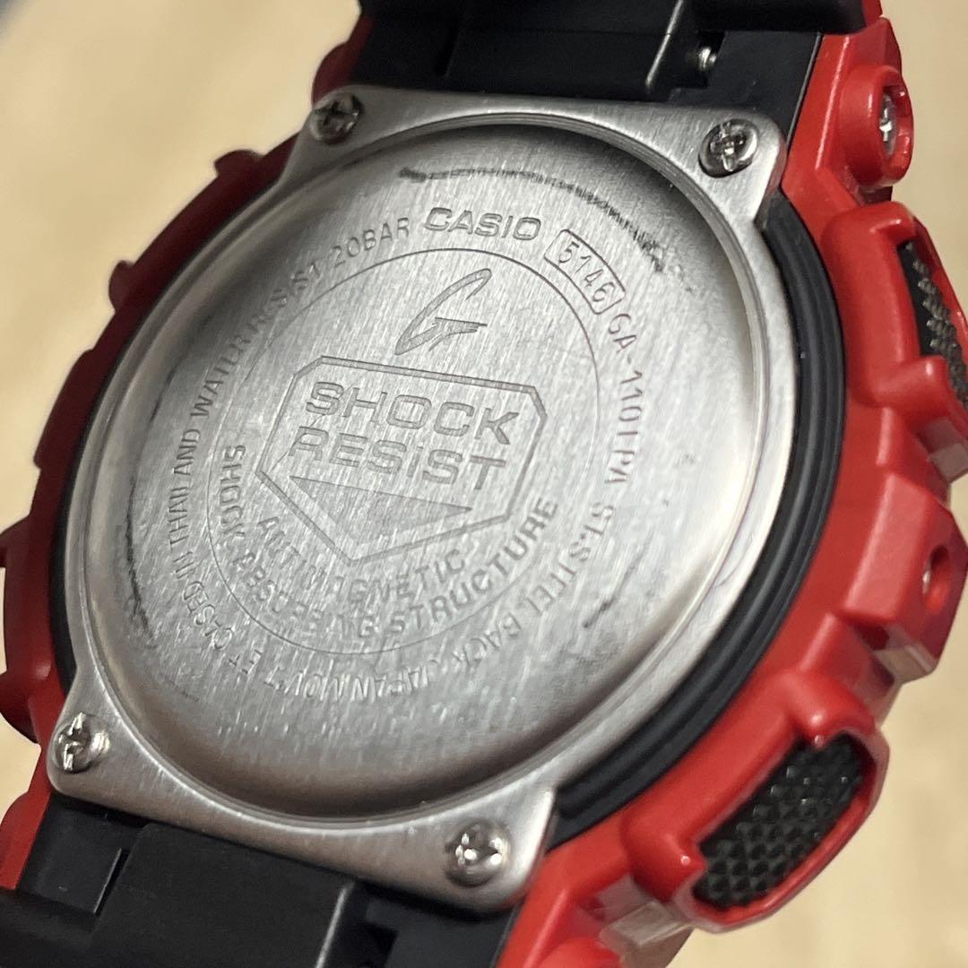 【レア光沢レッド未使用級美品】G-SHOCK GA-110LPAアナデジ電池新品