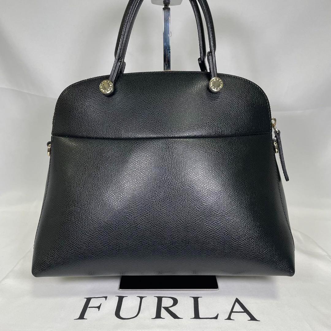 極美品】フルラ パイパー 2way ショルダーバッグ レザー 斜め