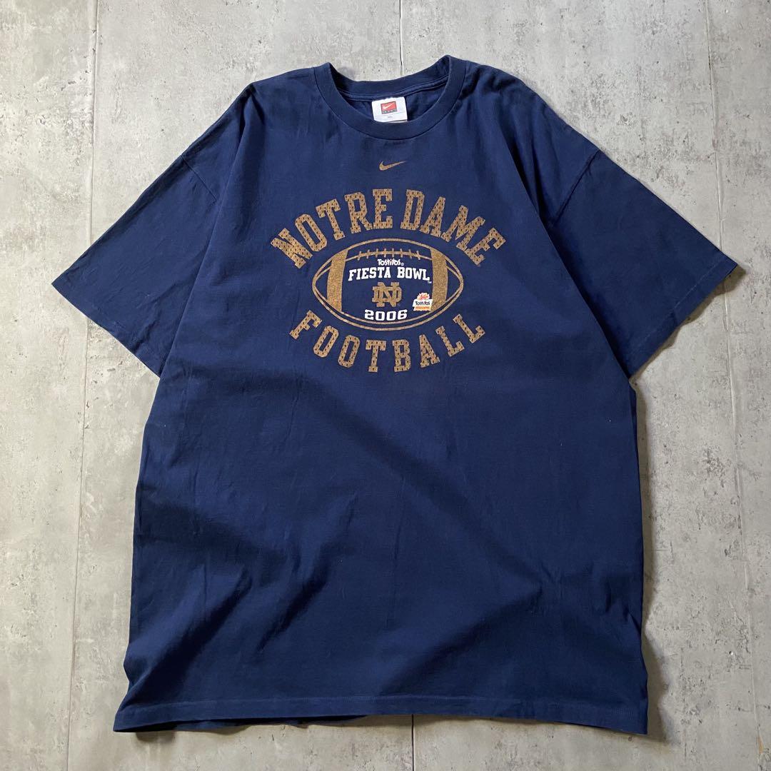 古着 NIKE 半袖Tシャツ カレッジ アーチロゴ XL ネイビー