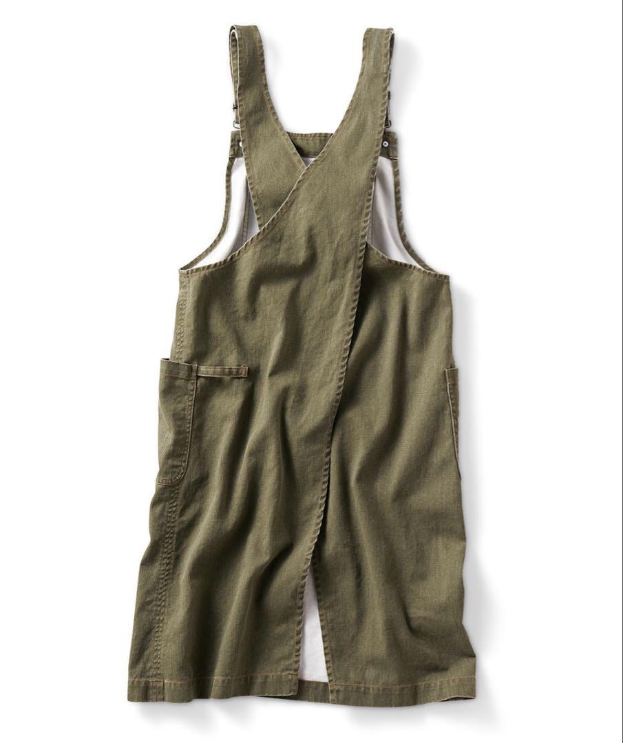 【フェリシモ USEDo】オーバーオール風バッククロスエプロン 新品