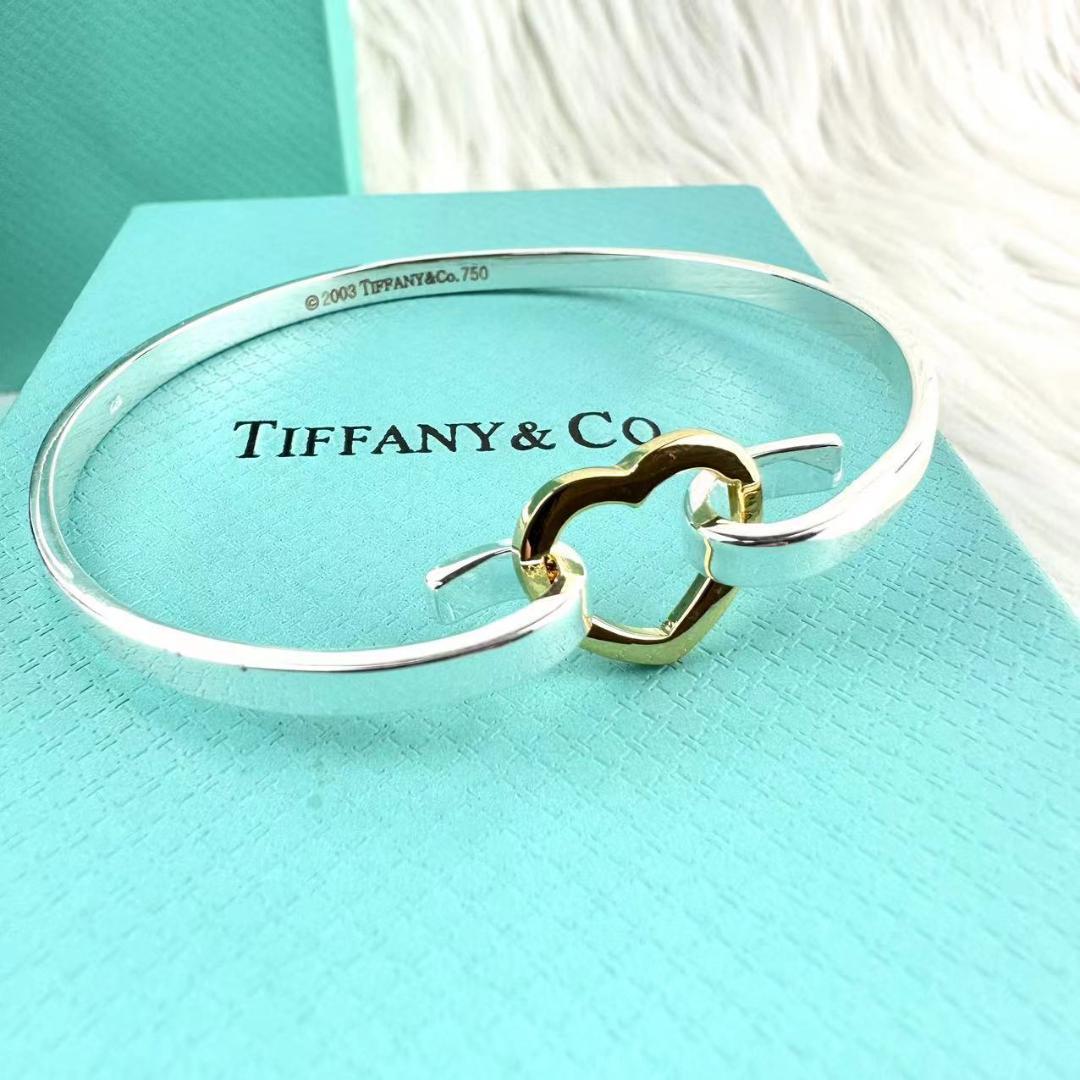 箱付き TIFFANY ティファニー ハート バングル シルバー 画像1