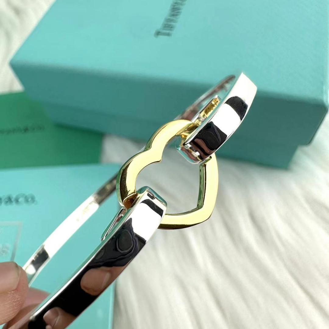箱付き TIFFANY ティファニー ハート バングル シルバー 画像4