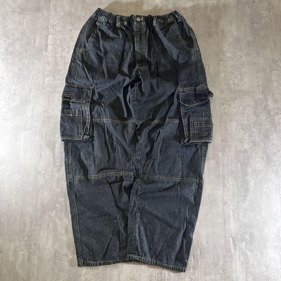 m6886【XL】【超オーバーサイズ】B系 エアウォーク カーゴデニムパンツ