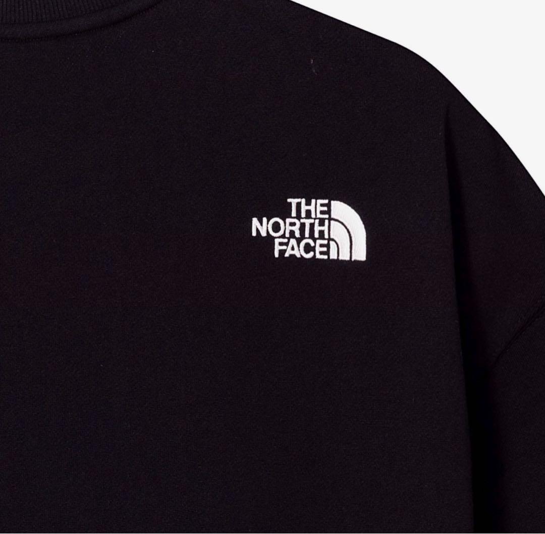 韓国ノースフェイスBOXLOGOSWEATSHIRTSワッペン刺繍スウェット黒M