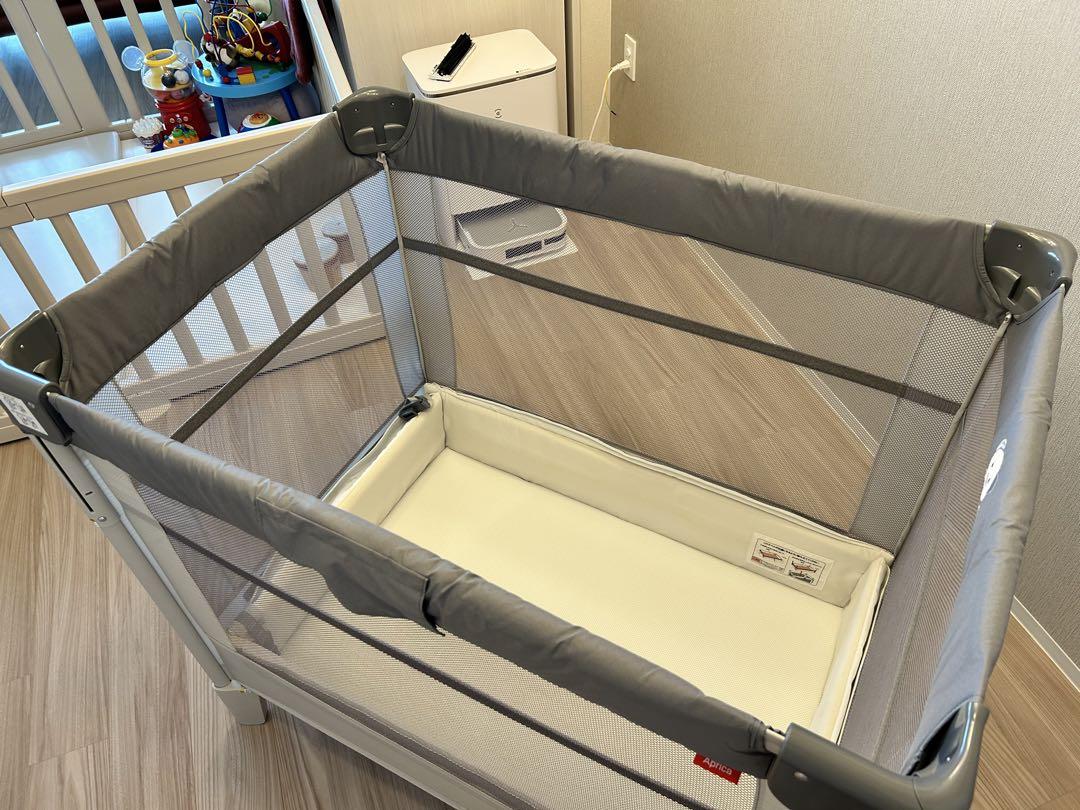 Aprica アップリカベビーベッドココネルエアー AB グレーベア