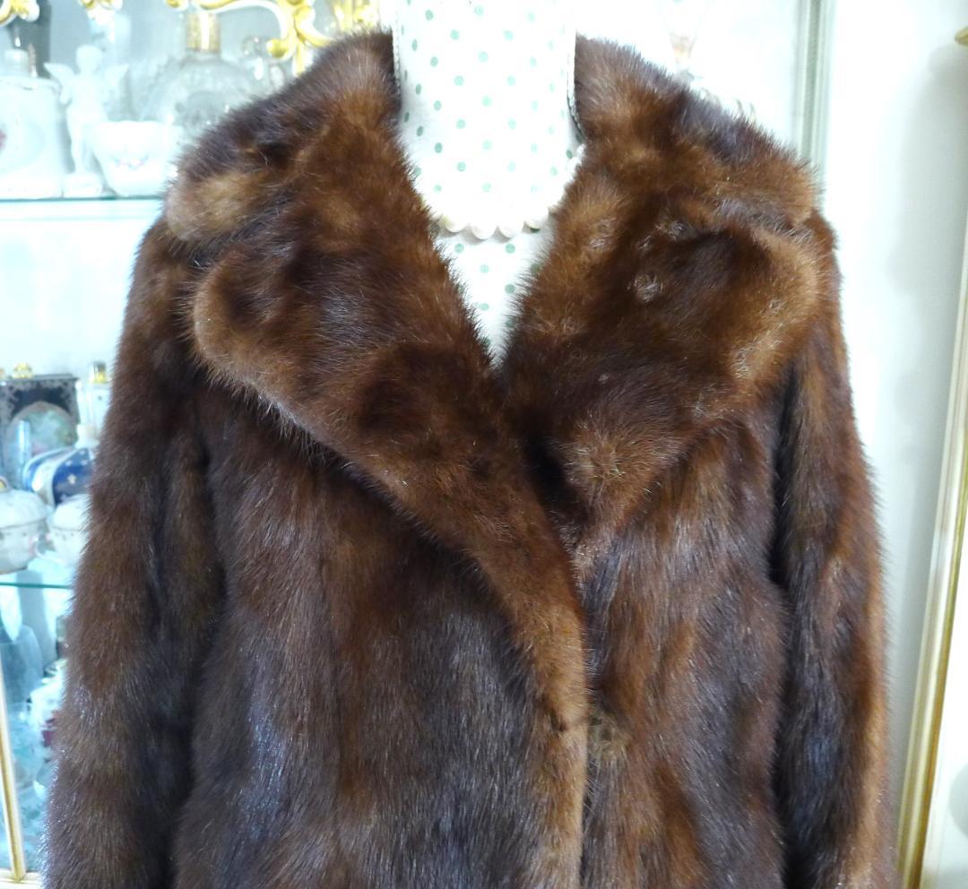 木下物産ブランド ROTINY ブラウン 上質な艶&なめしミンクFURコートFREE SIZE・Mink