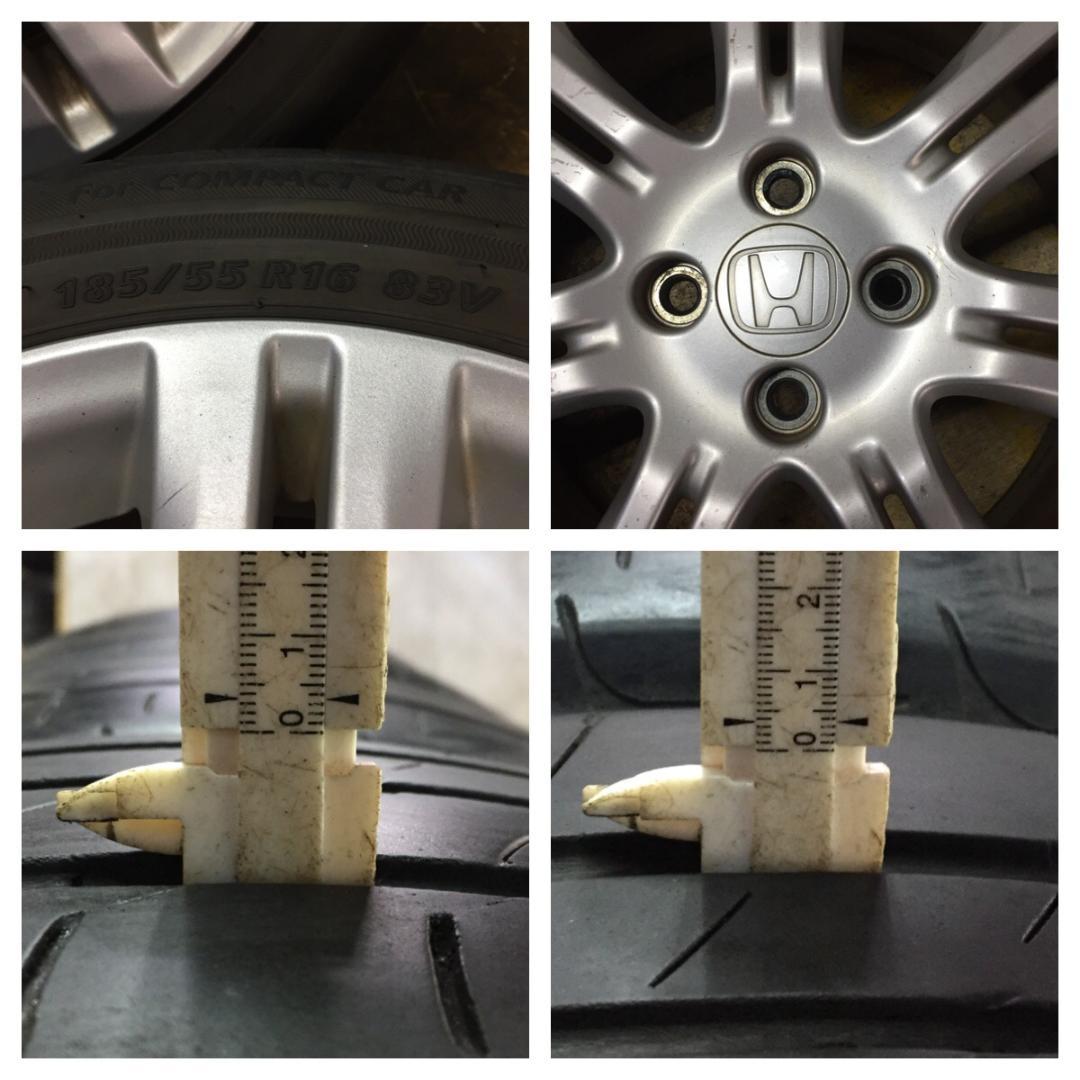 7 BRIDGESTONE 185/55R16 6.5分目 ホンダ ノーマル 画像3