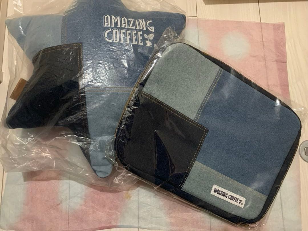 AMAZING COFFEE アメコDENIM デニム クッション マルチケース