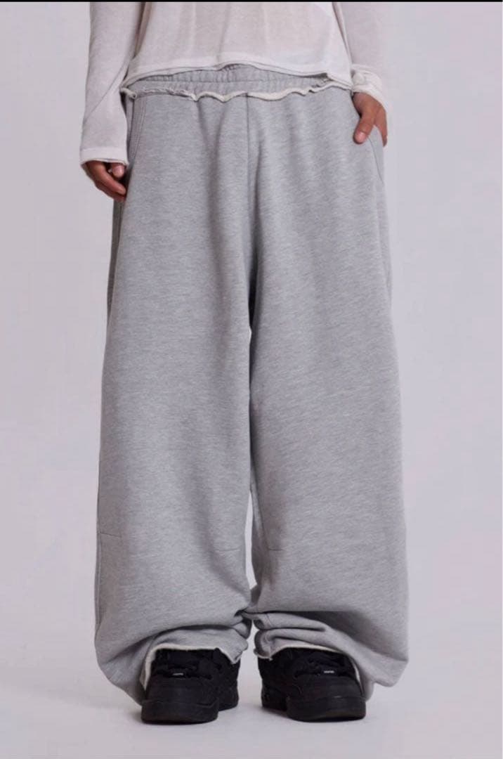 着画あり jaded london ワイドスウェットパンツ グレーS