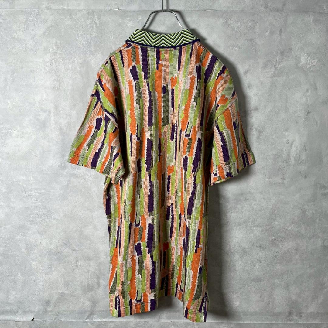 MISSONI 幾何学柄 マルチカラー 総柄 コットン ポロシャツ N884