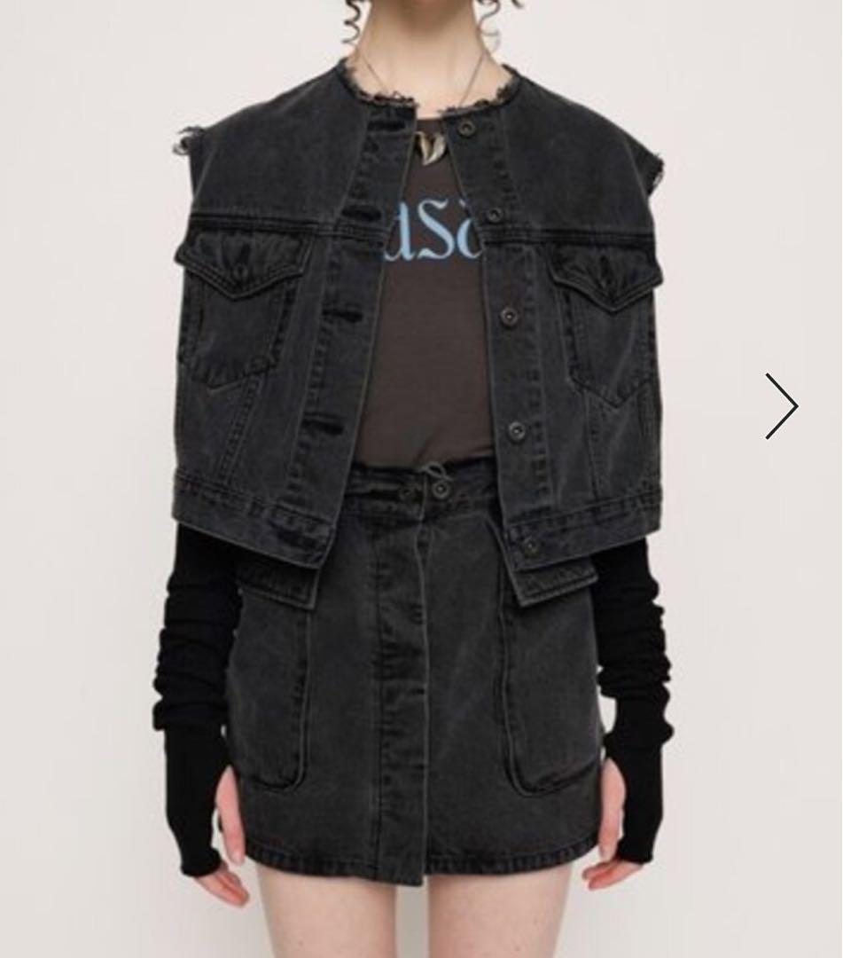 SLY CUT OFF DENIM VEST