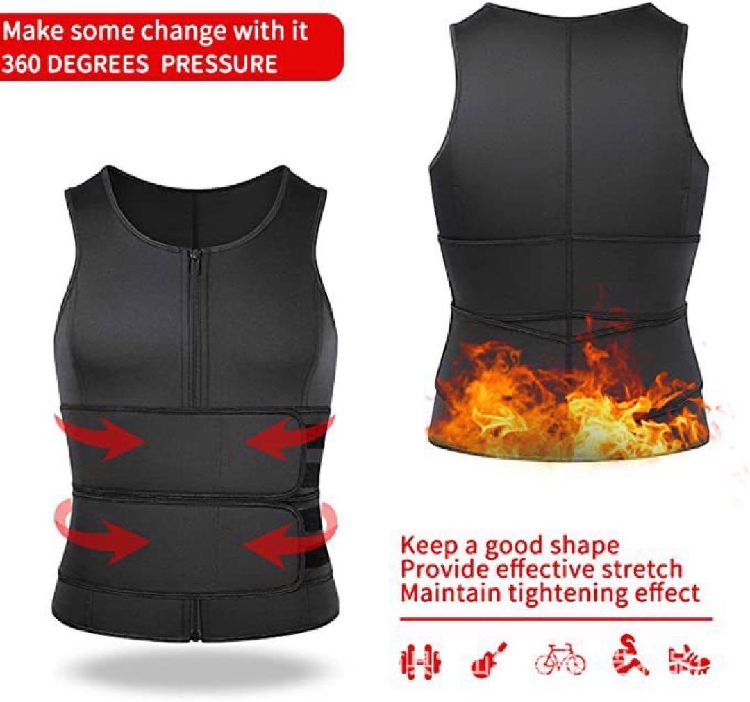 【新品】サウナスーツ トレーニング 筋トレ ダイエットスーツ ブラック XL